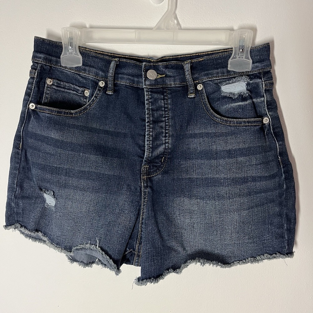 Jessica Simpson Infinite High Waist Jean Shorts Cutoff Size 10/30